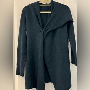 Vince L/S Hoody Cardigan Sweater - Blue